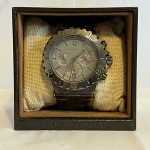 Michael Kors brown tortoise shell watch